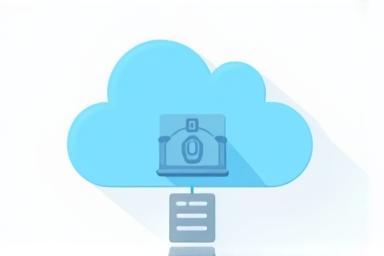 Icon representing cloud computing and data, showing connected servers.