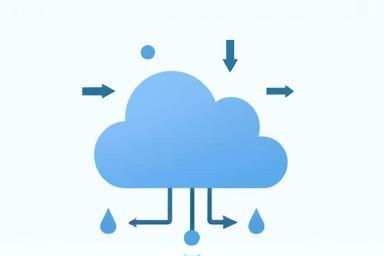 Icon representing data migration and integration, showing data flowing between systems.