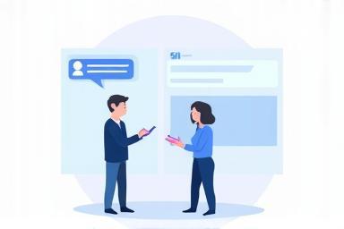 Icon representing user training and support, showing a person helping another with technology.